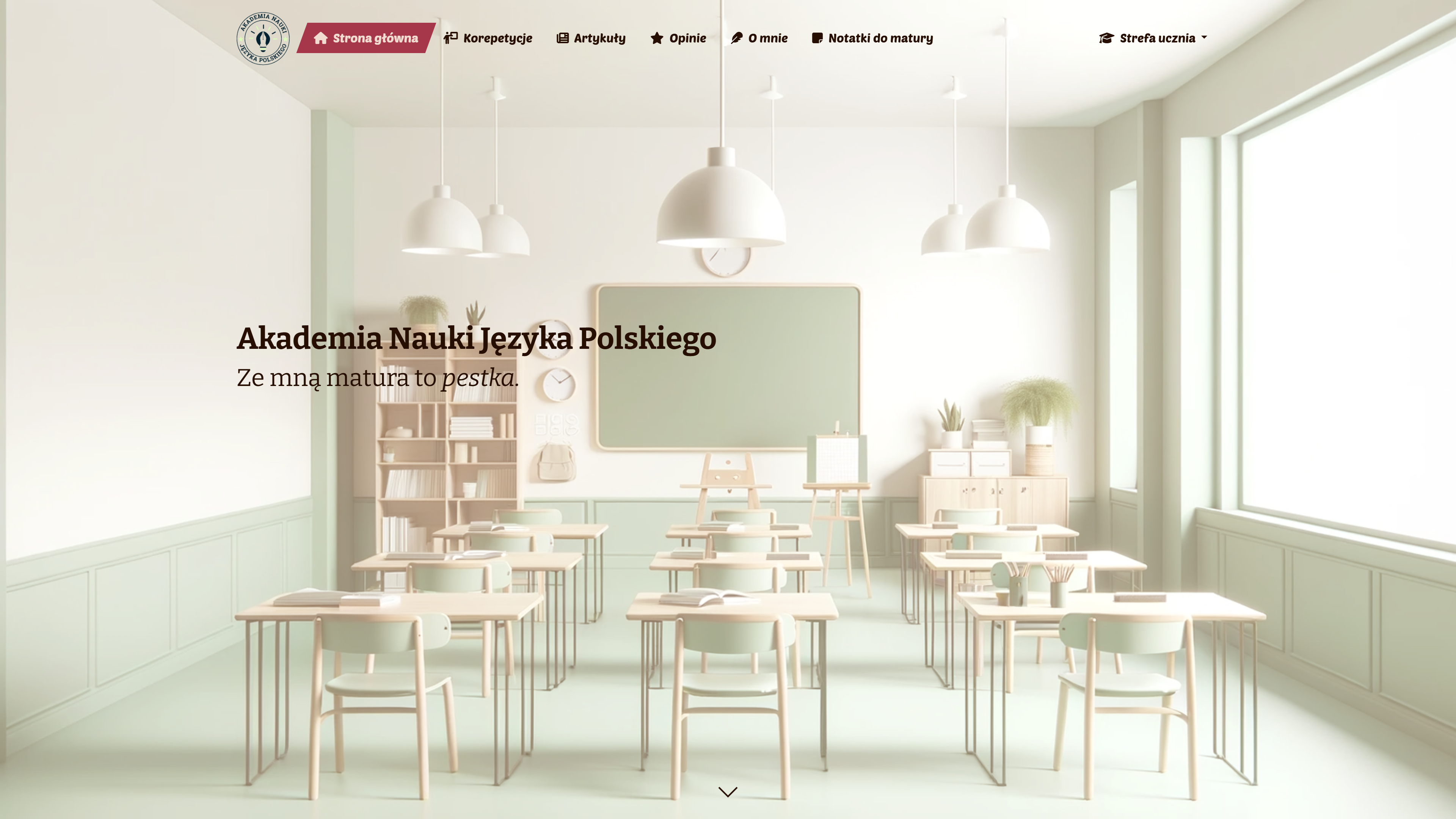 Zrzut ekranu strony Akademia Polskiego