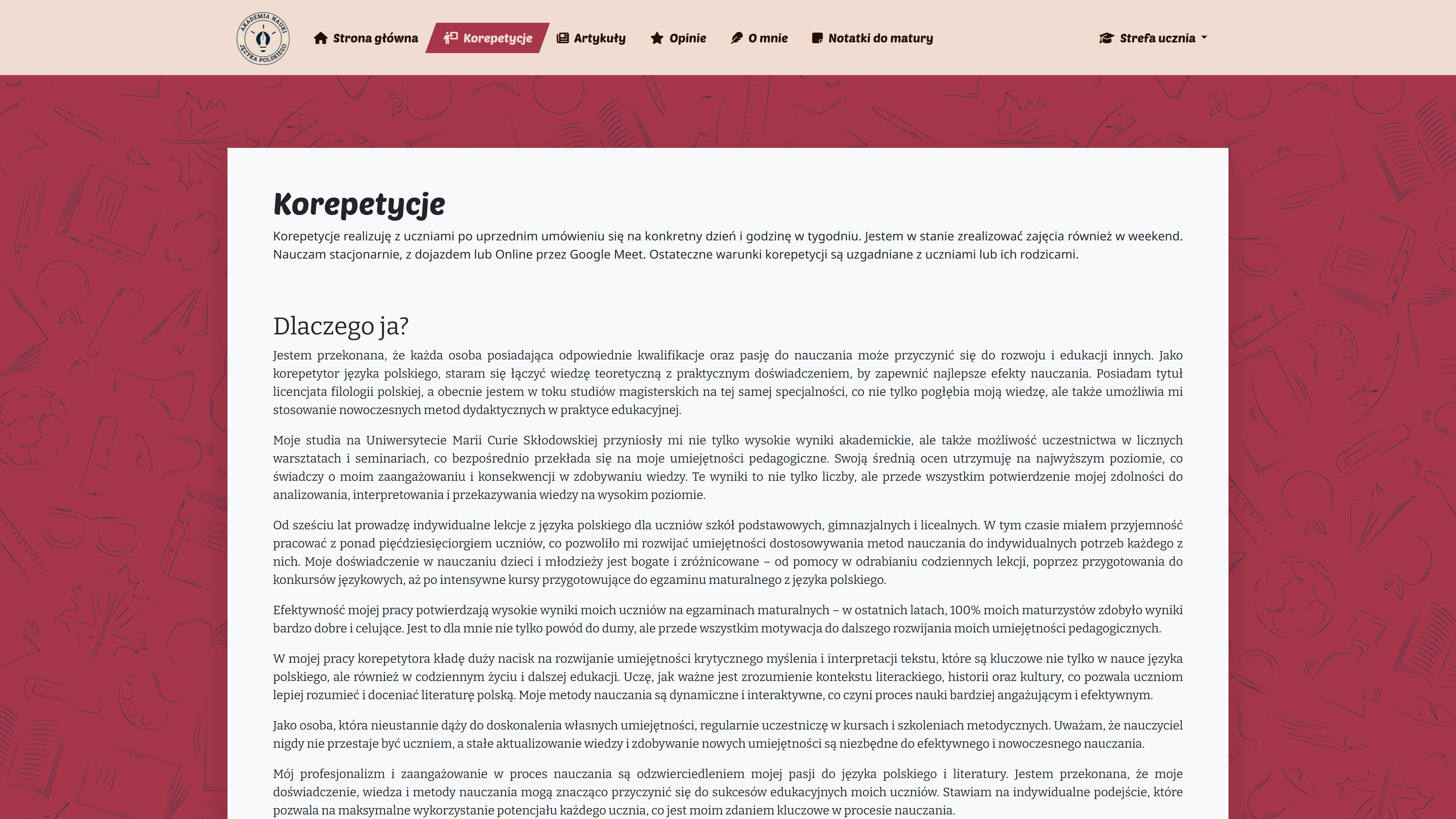 Akademia Nauki Języka Polskiego - strona od podstaw/panel administracyjny