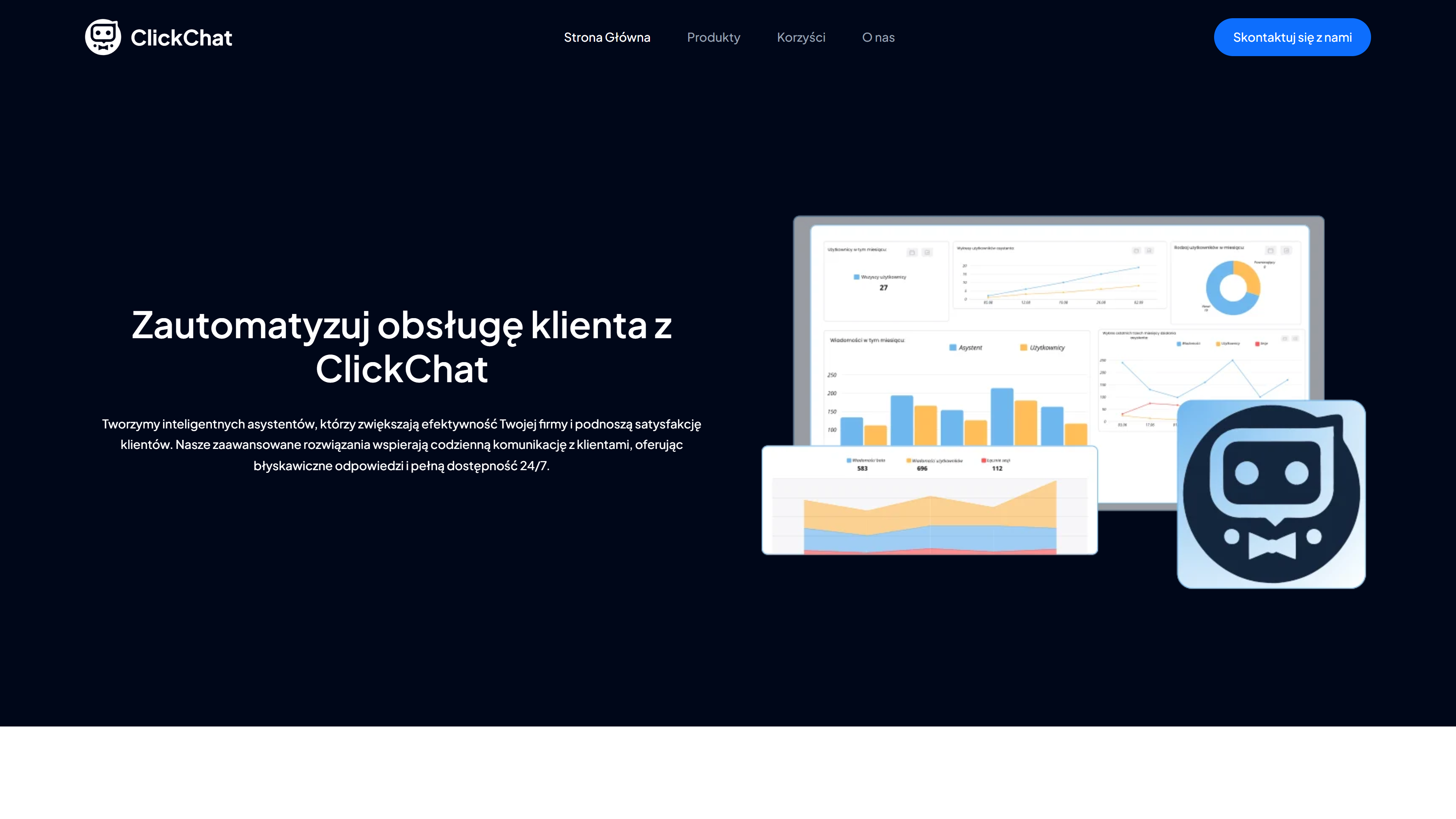 ClickChat - strona internetowa od podstaw