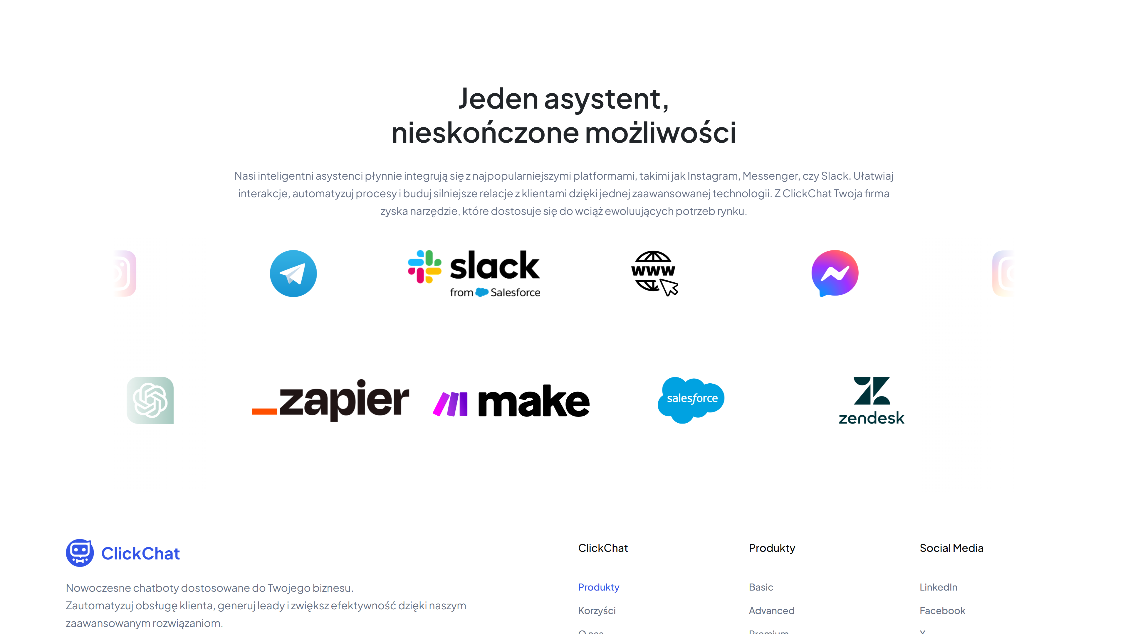 ClickChat - strona internetowa od podstaw