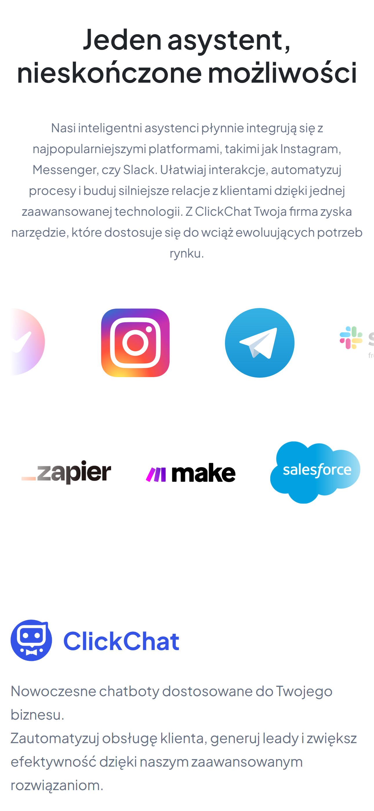 ClickChat - strona internetowa od podstaw