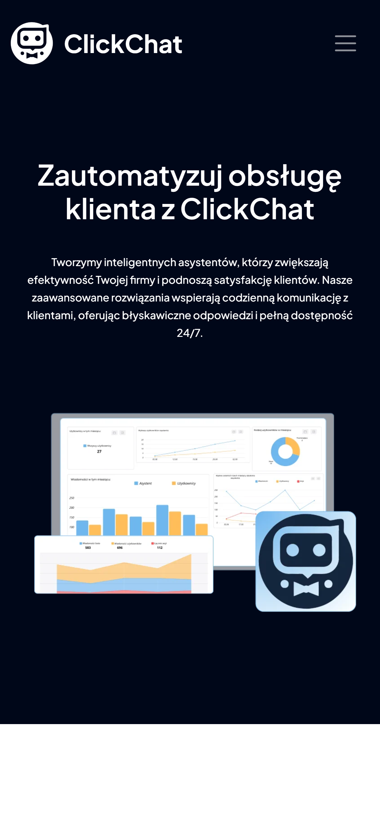 ClickChat - strona internetowa od podstaw