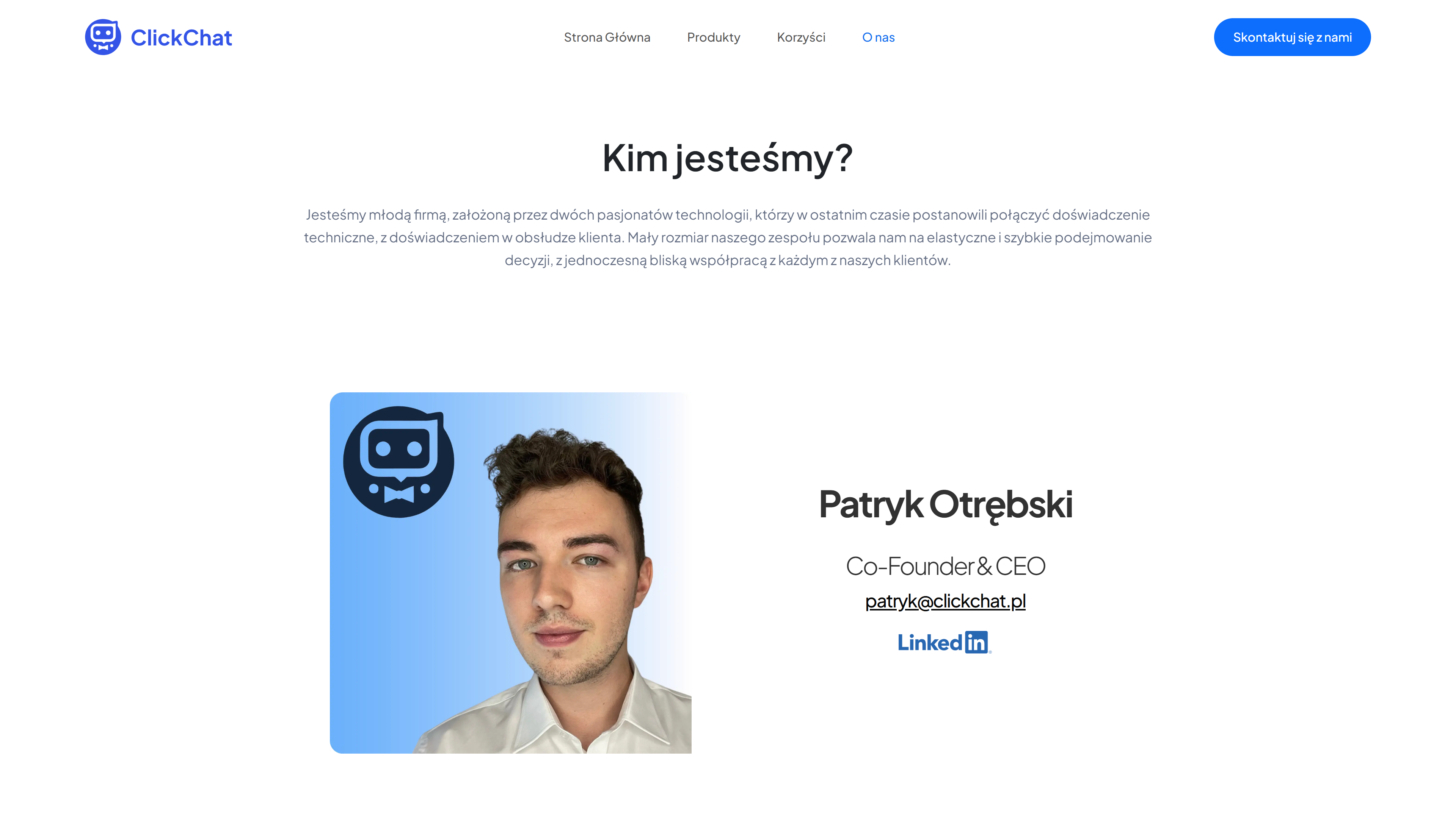 ClickChat - strona internetowa od podstaw