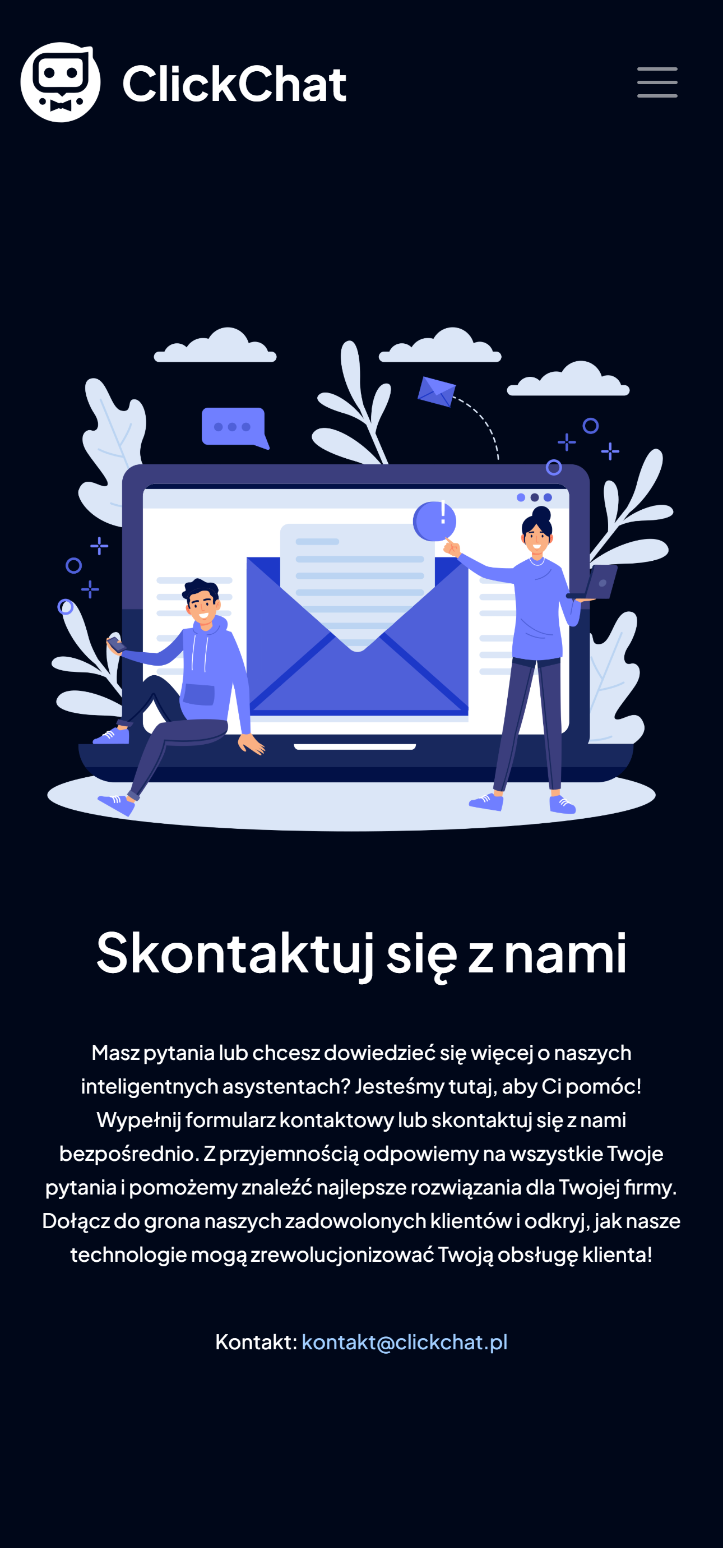 ClickChat - strona internetowa od podstaw