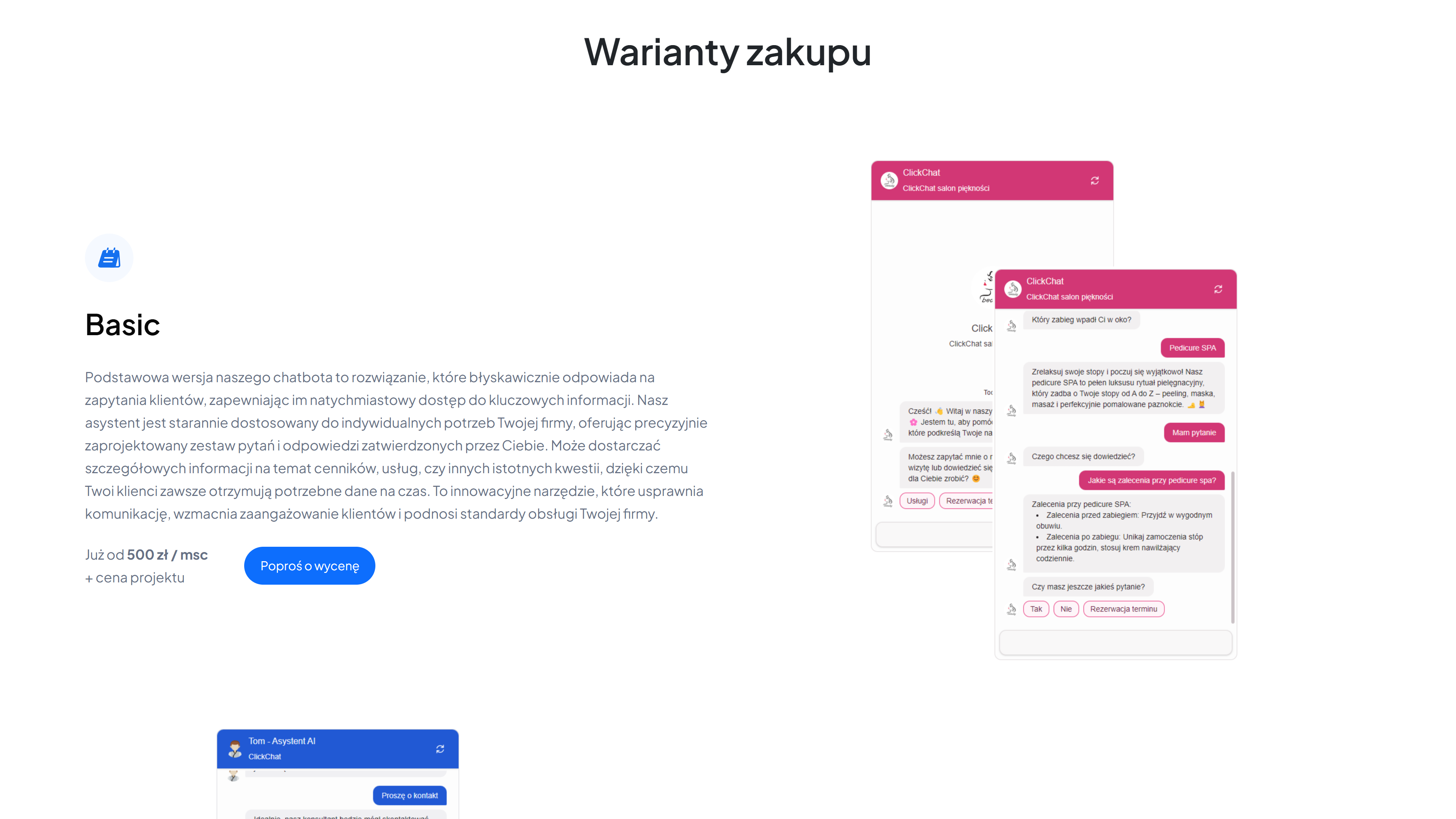 ClickChat - strona internetowa od podstaw