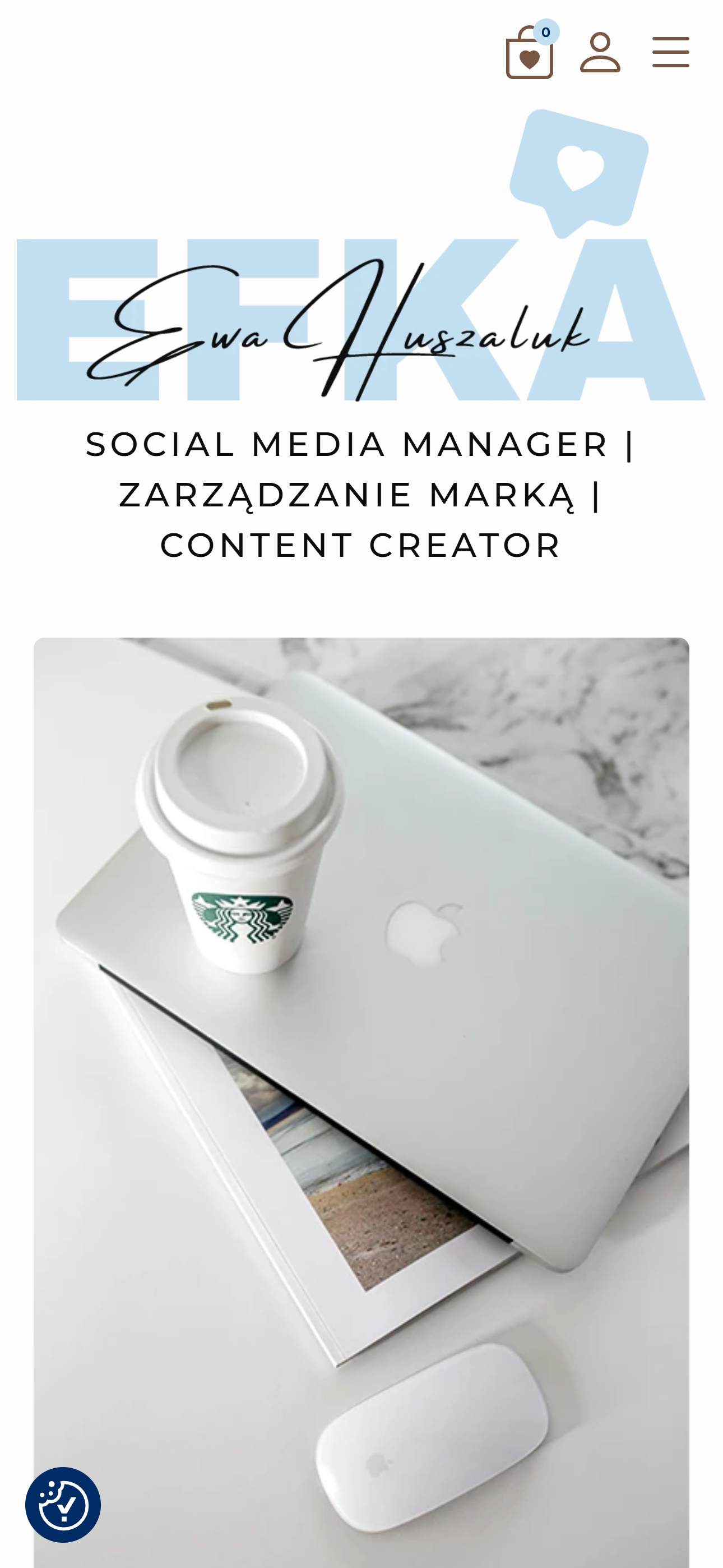 Ewa Huszaluk - strona internetowa z funkcją sklepu