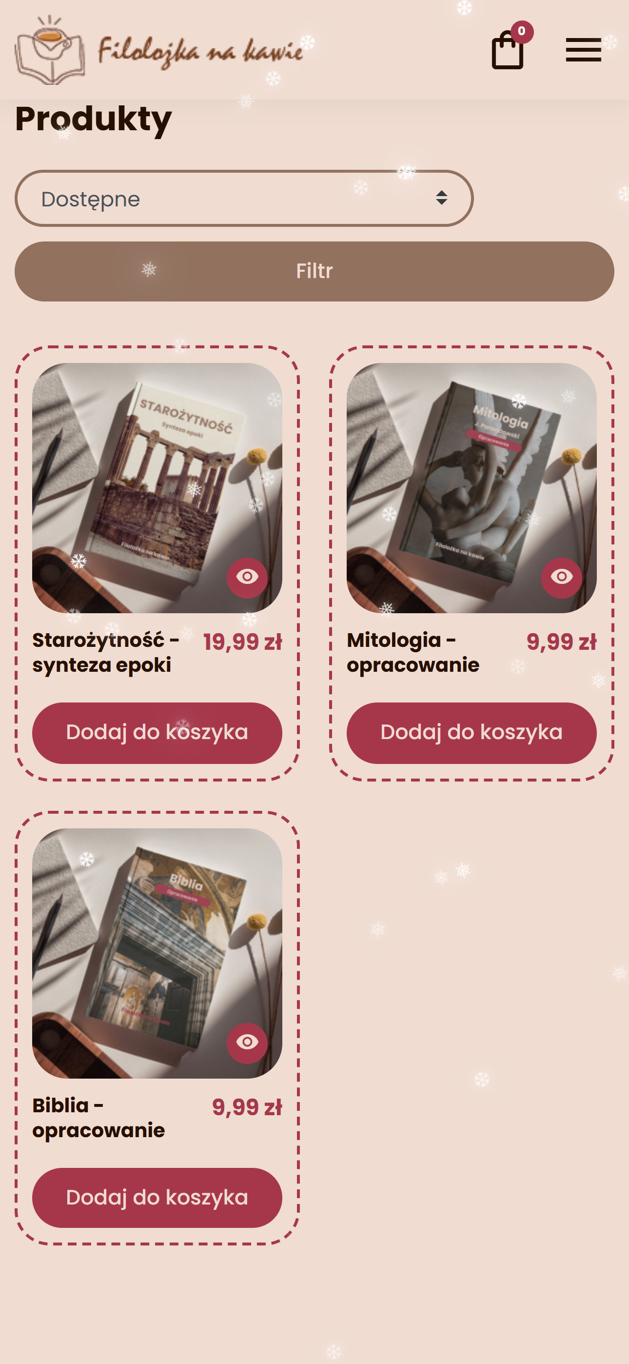 Filolożka na kawie - sklep internetowy na Prestashop
