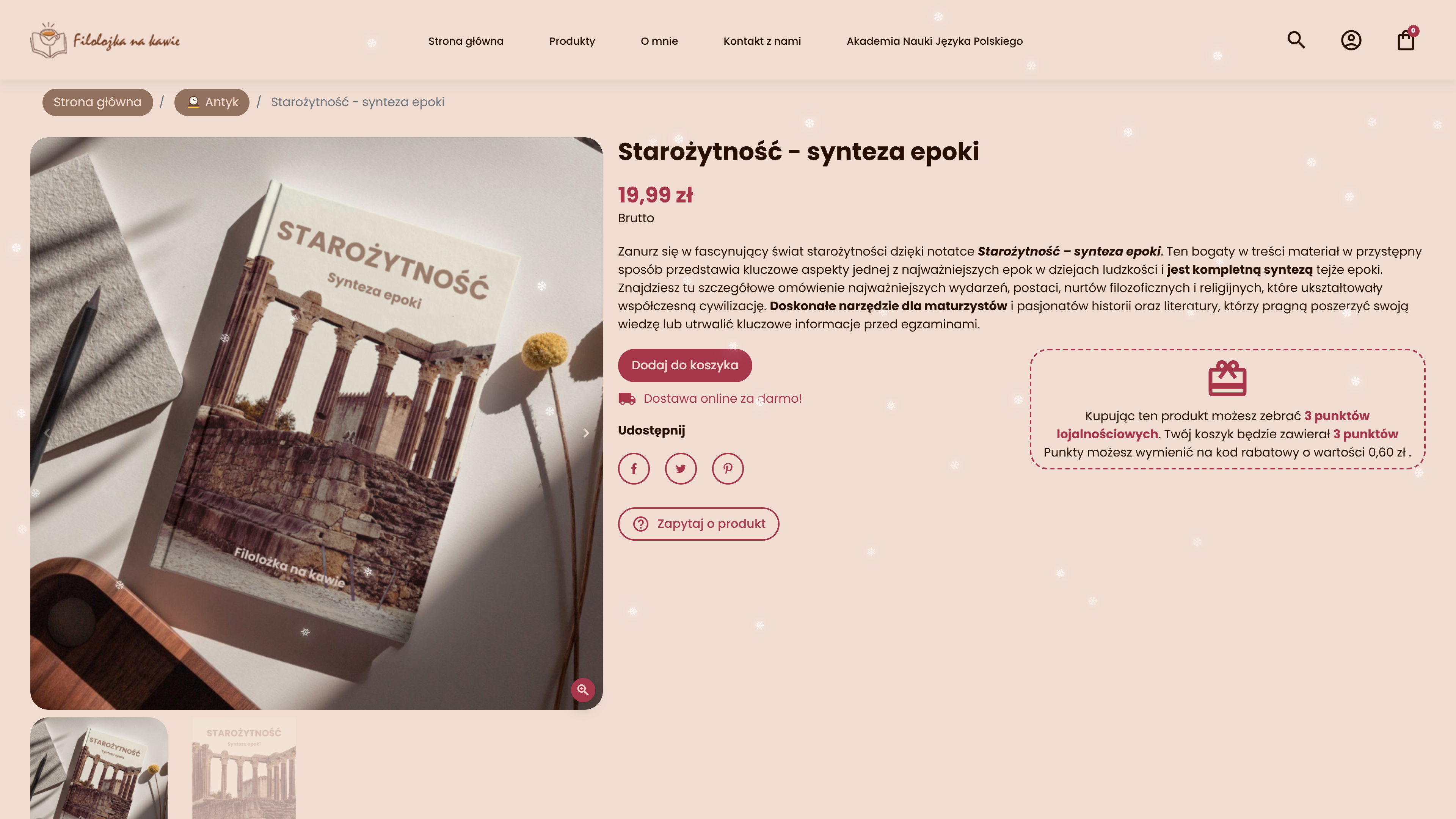 Filolożka na kawie - sklep internetowy na Prestashop
