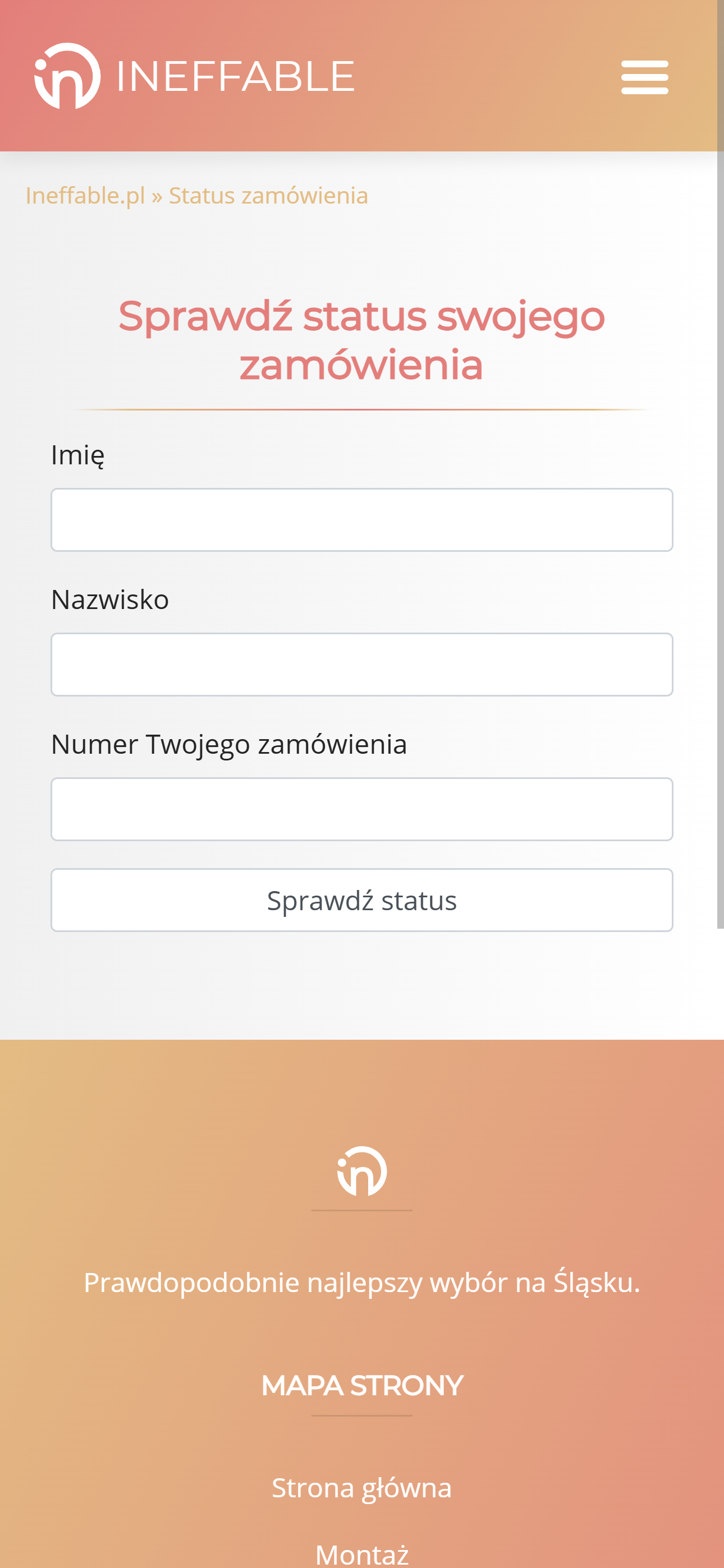 Ineffable - strona od podstaw/panel administracyjny