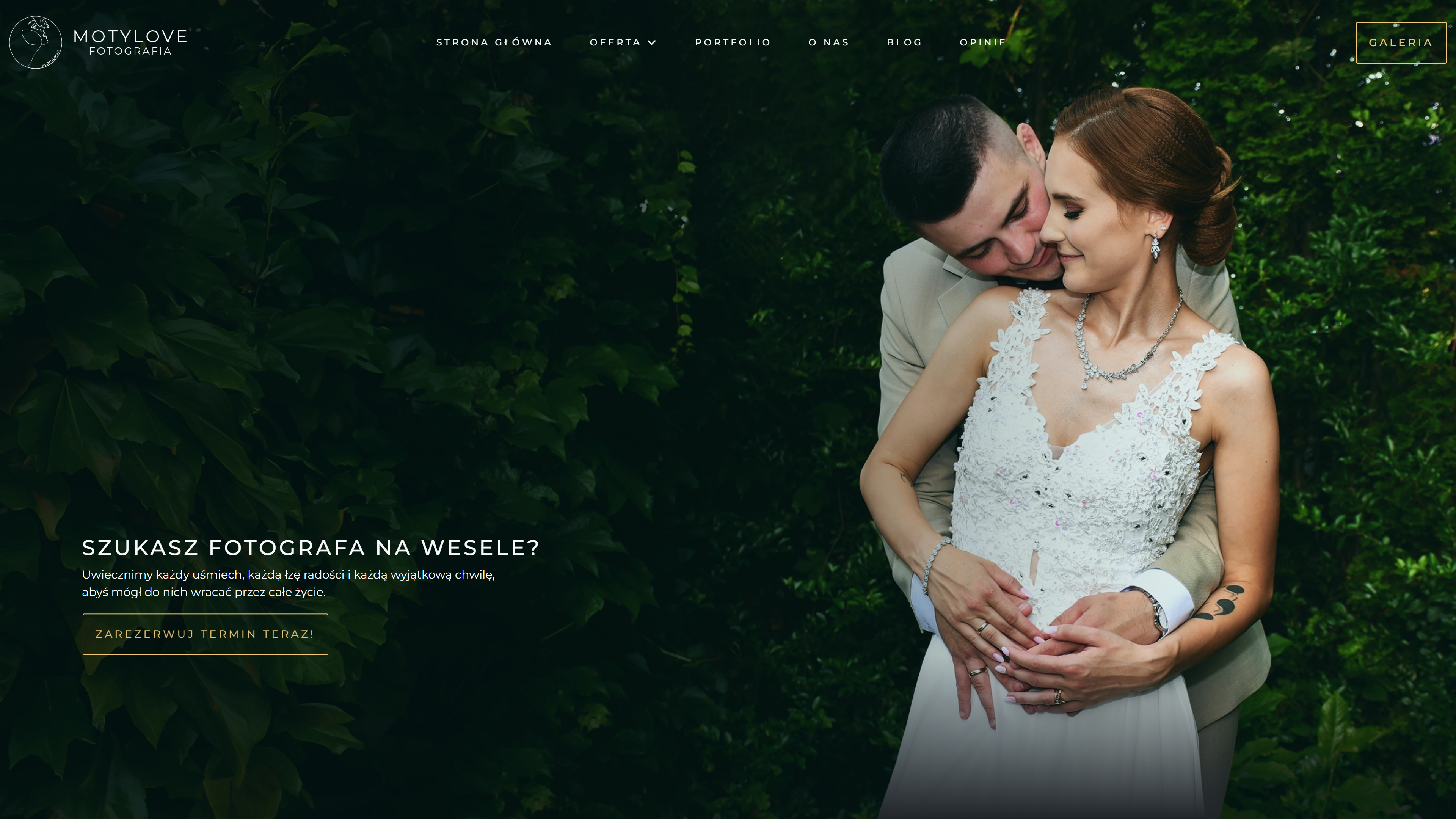 Zrzut ekranu strony Motylove