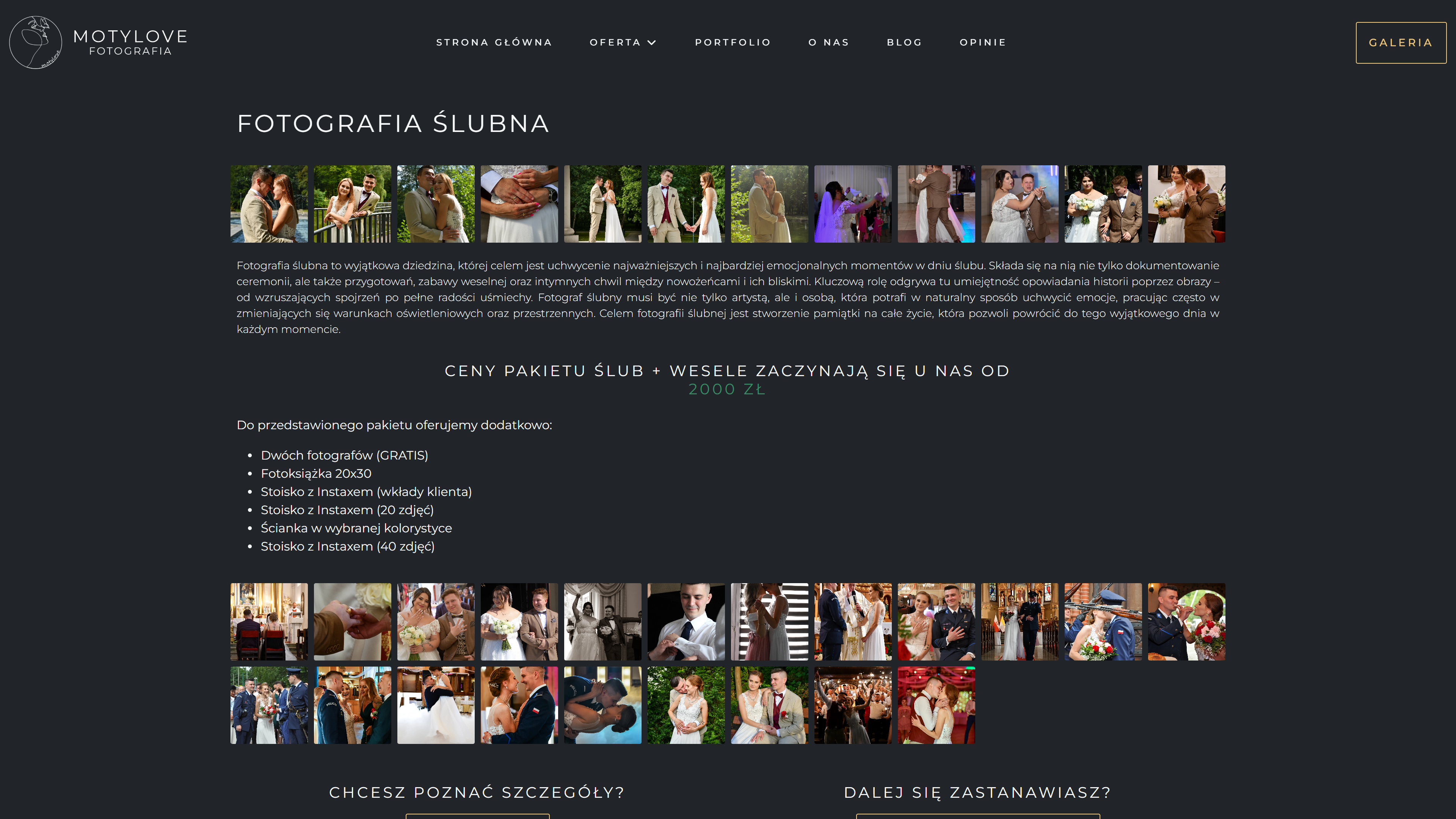 Motylove - strona od podstaw/panel administracyjny/panel klienta