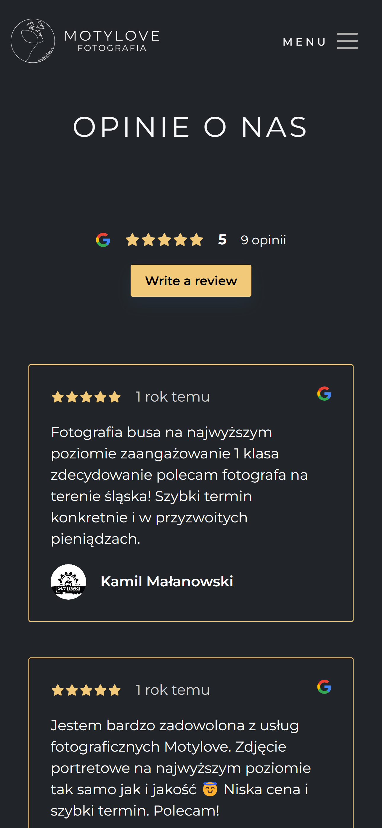 Motylove - strona od podstaw/panel administracyjny/panel klienta