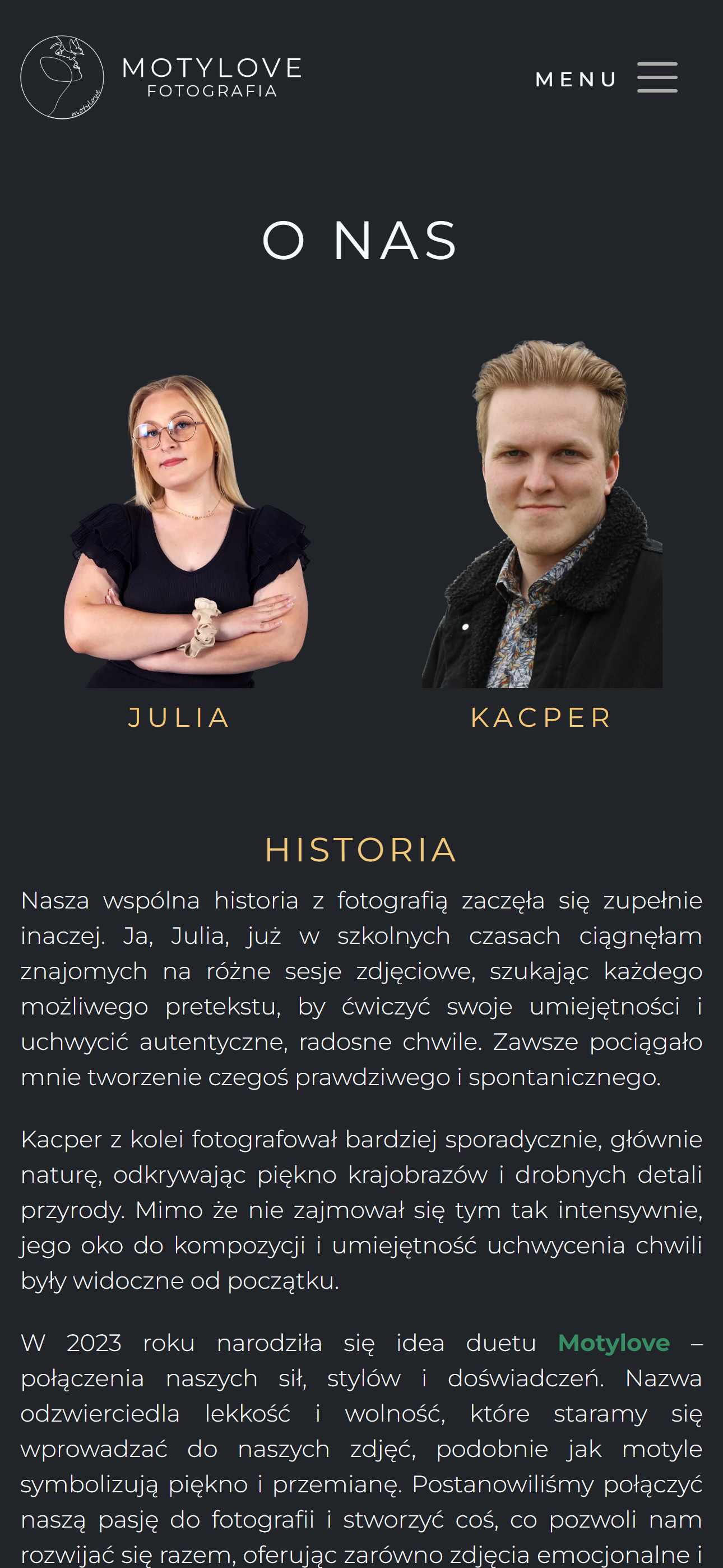 Motylove - strona od podstaw/panel administracyjny/panel klienta