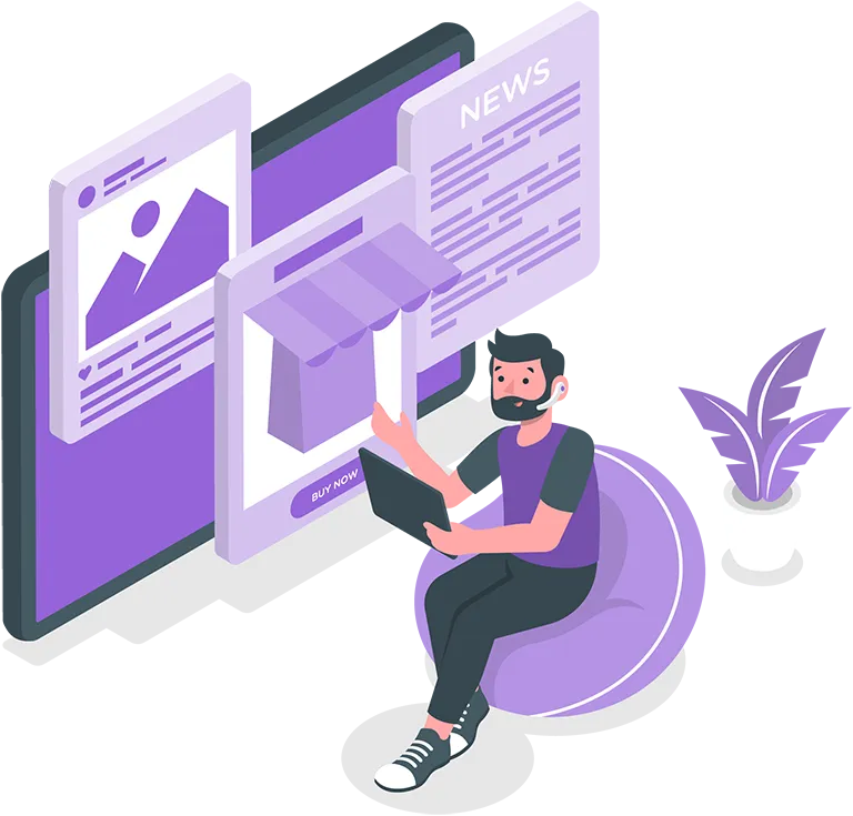 Człowiek pracujący nad sklepem internetowym