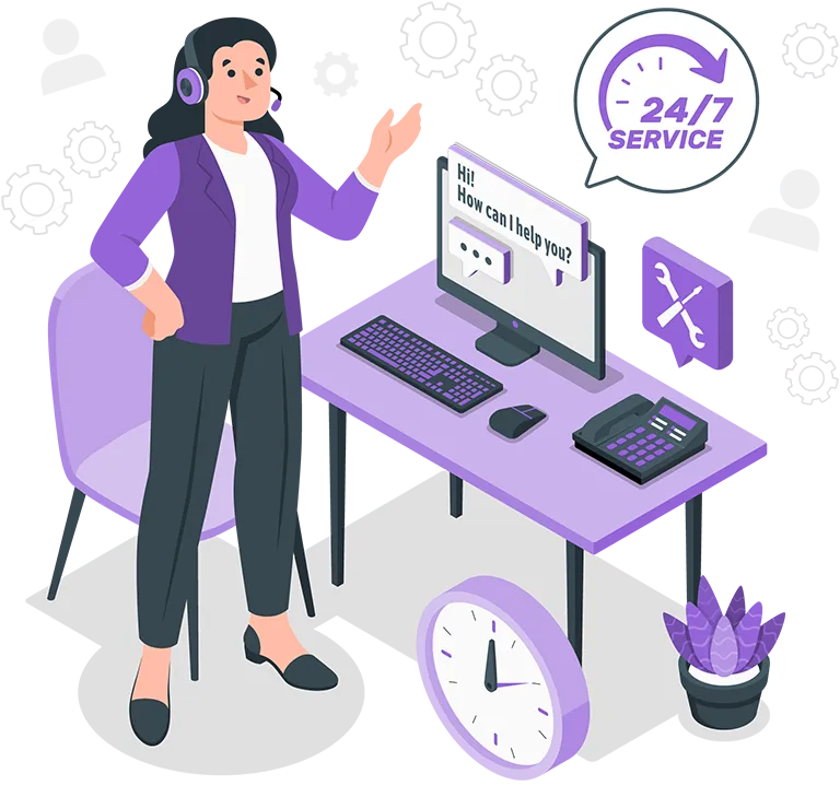 Kobieta pełniąca wsparcie techniczne