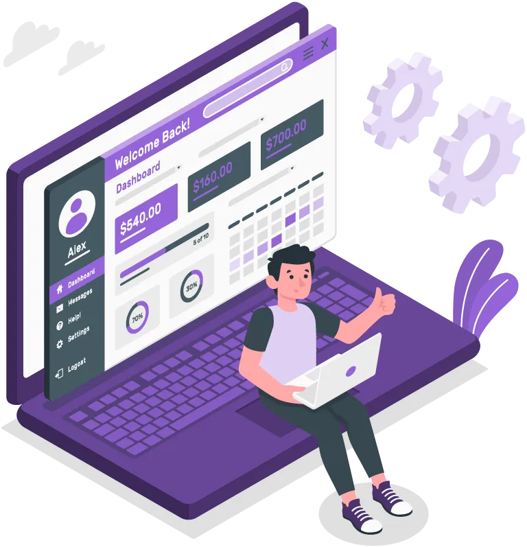 Happy customer using CRM